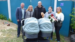 Власти Красногвардейского района поздравили семью Лупиных из Бирюча с рождением двойни