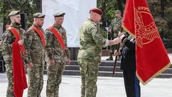 Вячеслав Гладков – о передаче боевого знамени СГУП «Орлану»