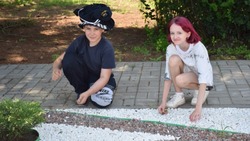 Школьники из Красногвардейского села Самарино создали новые современные клумбы 