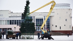 Власти города Бирюч приступили к его новогоднему украшению